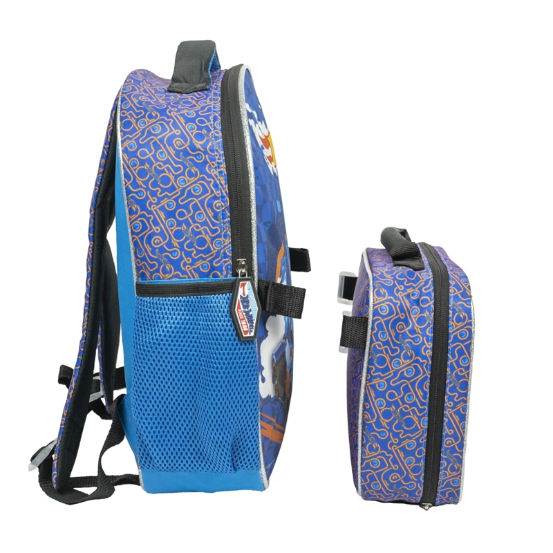 MOCHILA CON LONCHERA HOT WHEELS AZUL - 3
