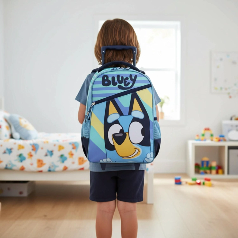 SET ESCOLAR CON RUEDAS BLUEY 3 PIEZAS - 2