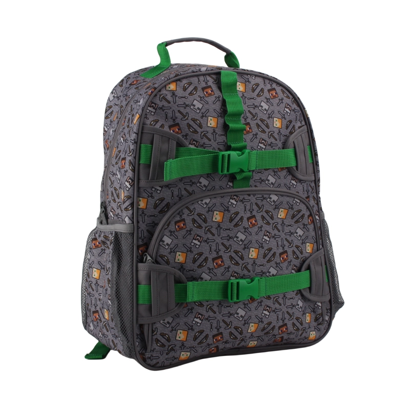 MOCHILA JUVENIL MINECRAFT BROCHES - 2