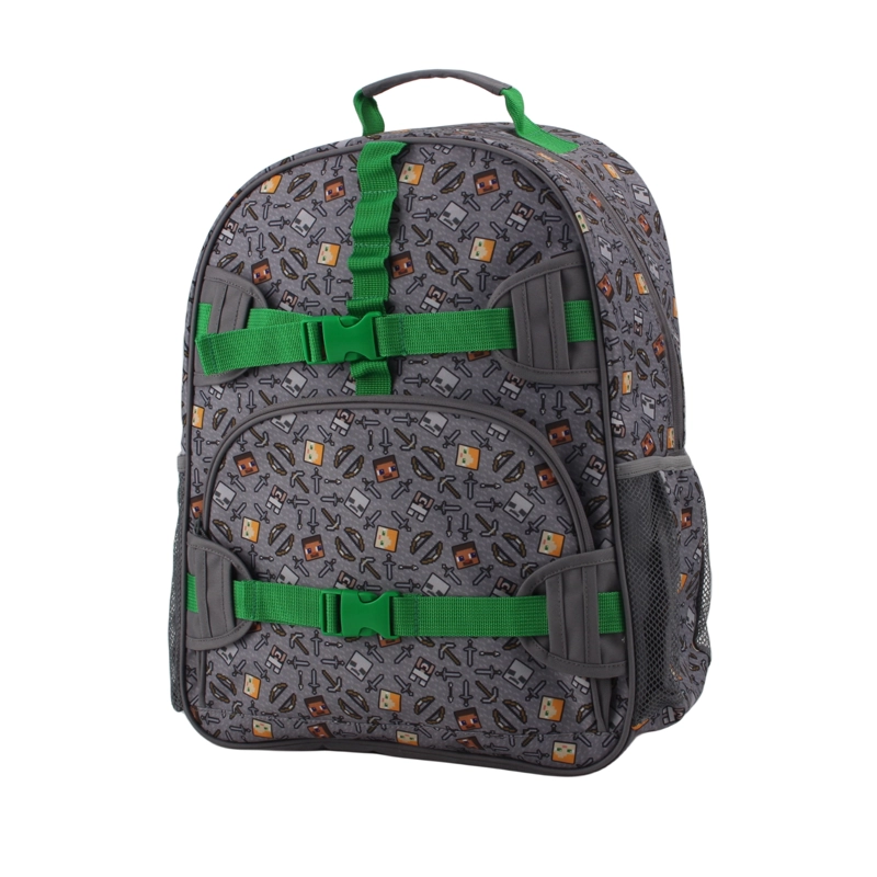 MOCHILA JUVENIL MINECRAFT BROCHES - 3
