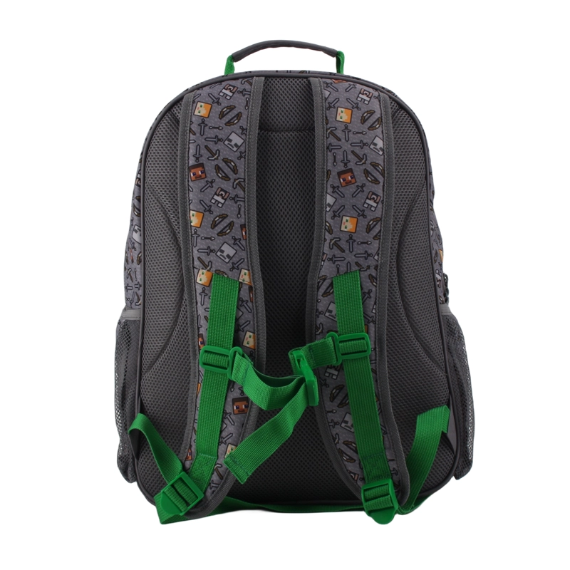 MOCHILA JUVENIL MINECRAFT BROCHES - 4