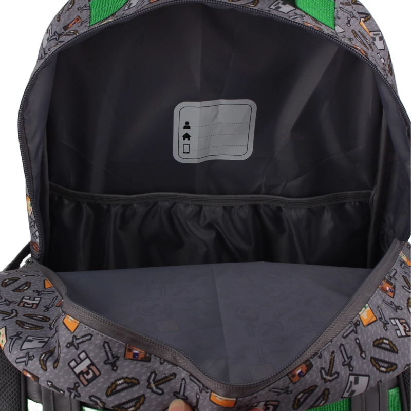MOCHILA JUVENIL MINECRAFT BROCHES - 5
