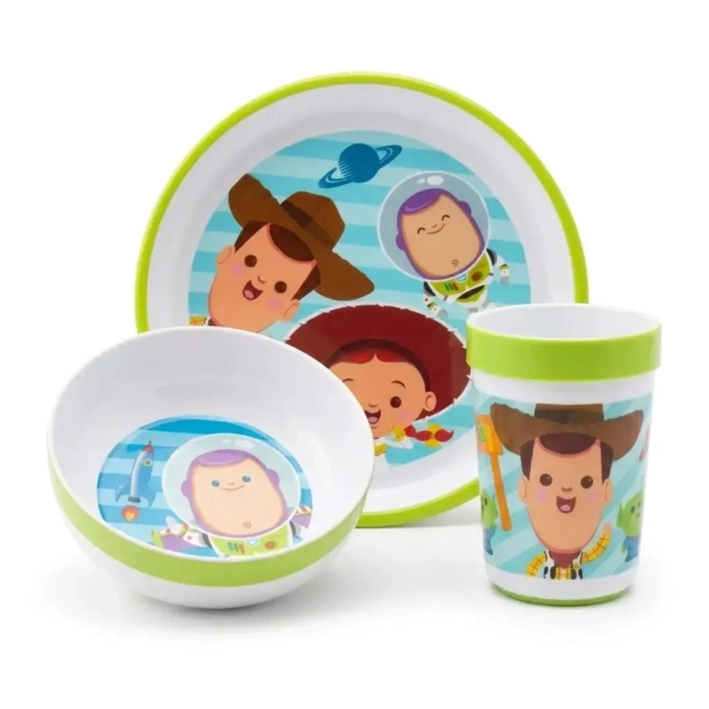 SET DE VAJILLA 3 PIEZAS CON ANTIDESLIZANTE TOY STORY - 1