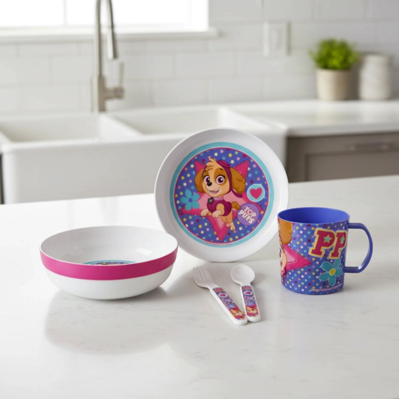SET DE VAJILLA 5 PIEZAS PAW PATROL NIÑA - 2