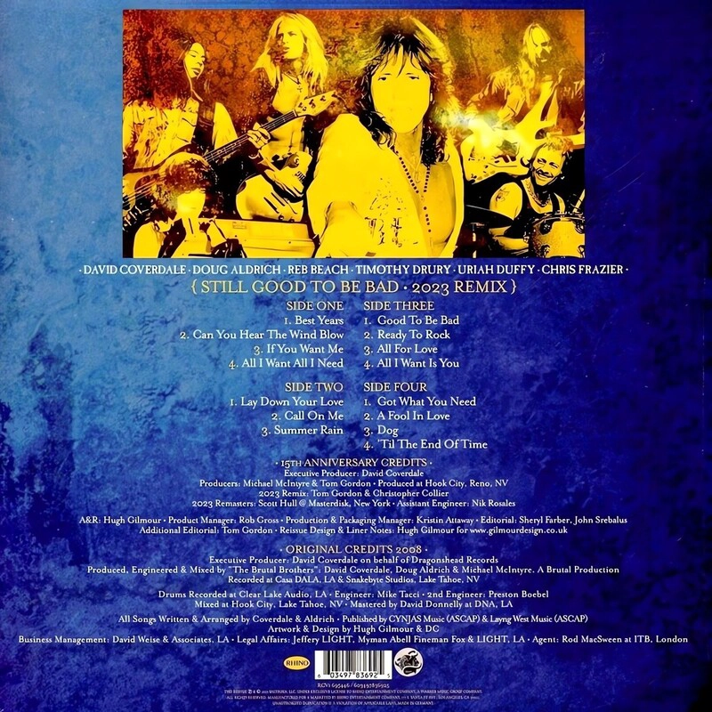 VINILO - WHITESNAKE - STILL GOOD TO BE BAD - 2023 REMIX - RHINO 2023 - 2