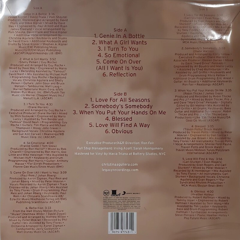 VINILO - CHRISTINA AGUILERA - CHRISTINA AGUILERA - PICTURE DISC RCA 2019 - 2