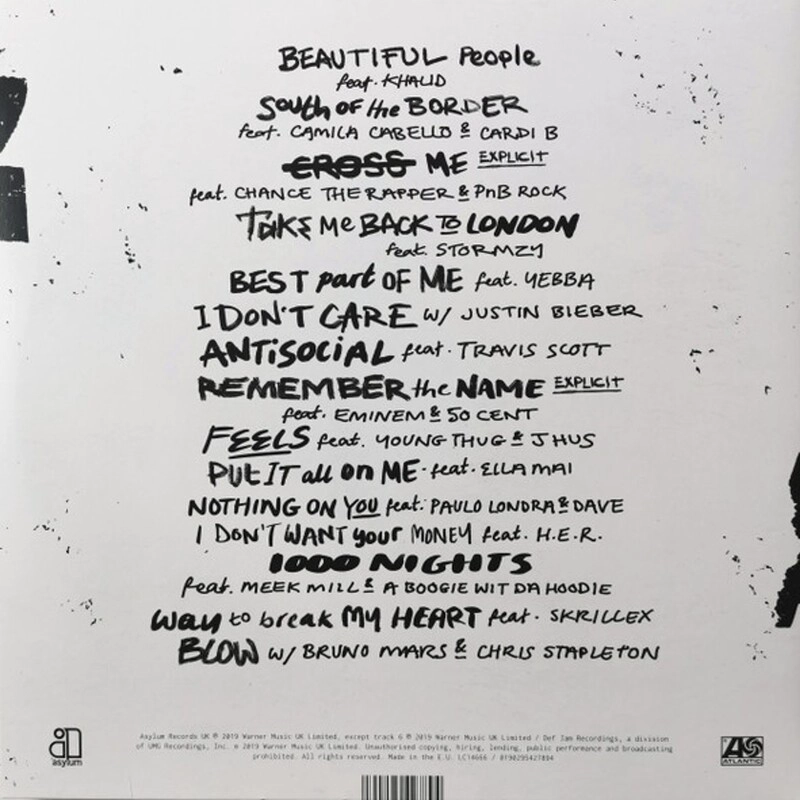 VINILO - ED SHEERAN - NO.6 COLLABORATIONS PROJECT - WARNER MUSIC 2019 - 2
