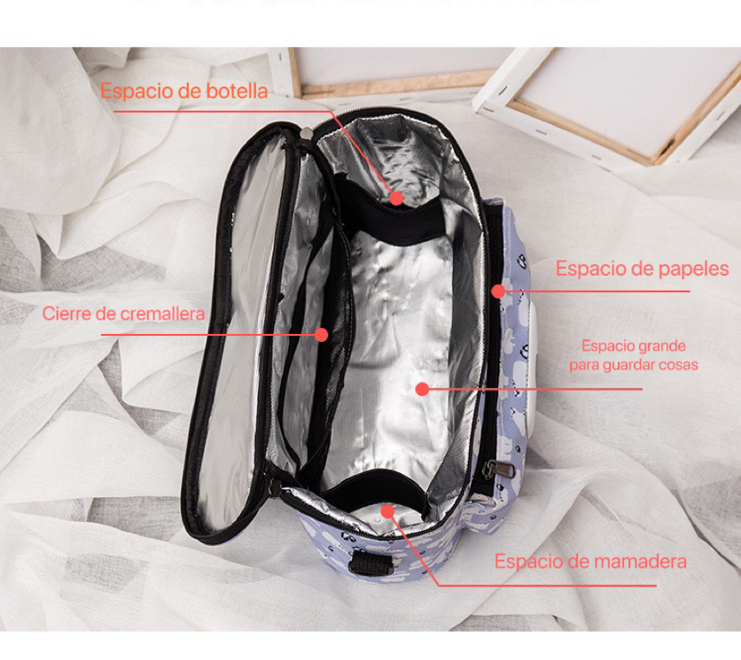 BOLSO ORGANIZADOR COLGANTE PARA COCHE DE BEBE NEGRO - 3