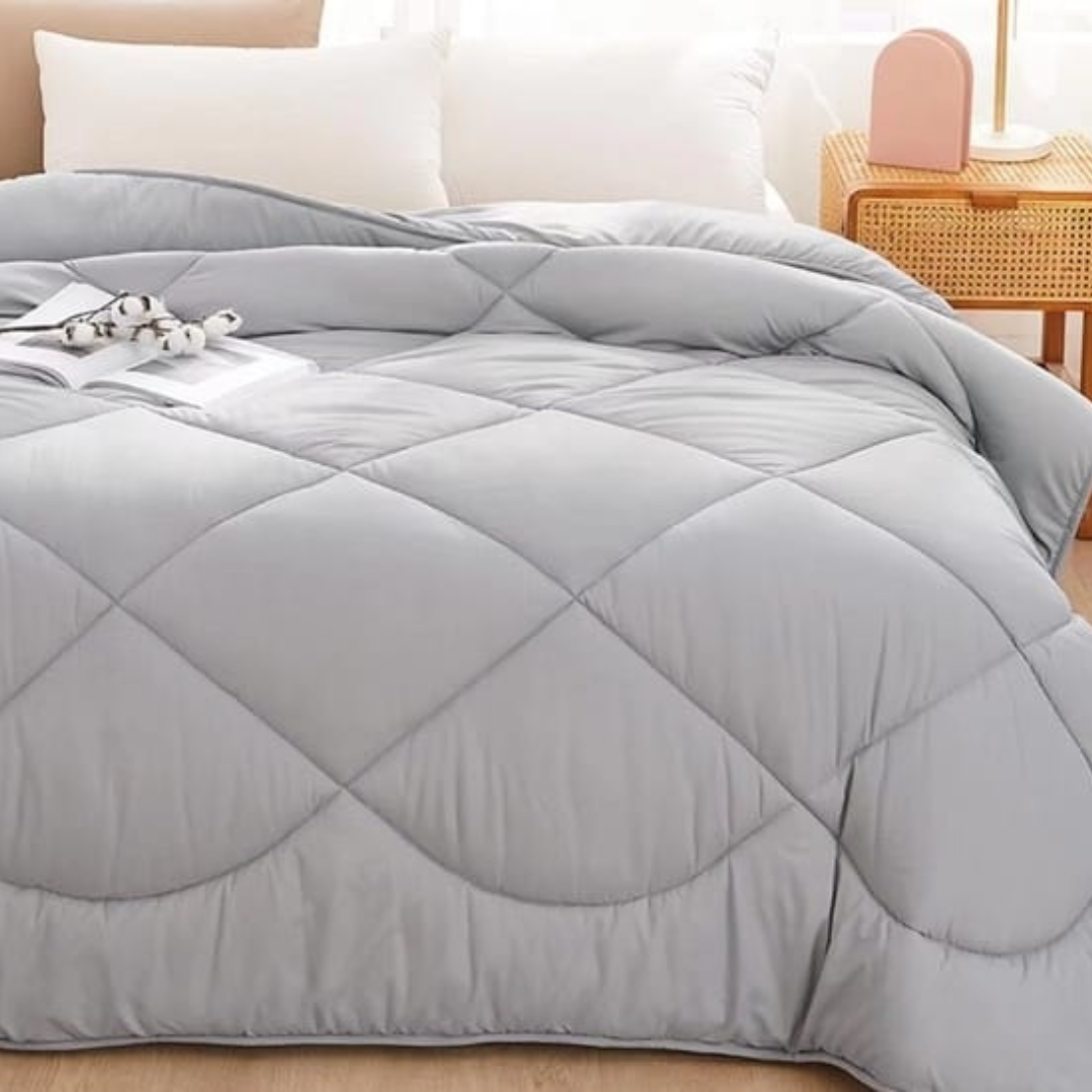 CUBRECAMA SAFE HOME CHILE KING GRIS QUILT EDREDON - 2