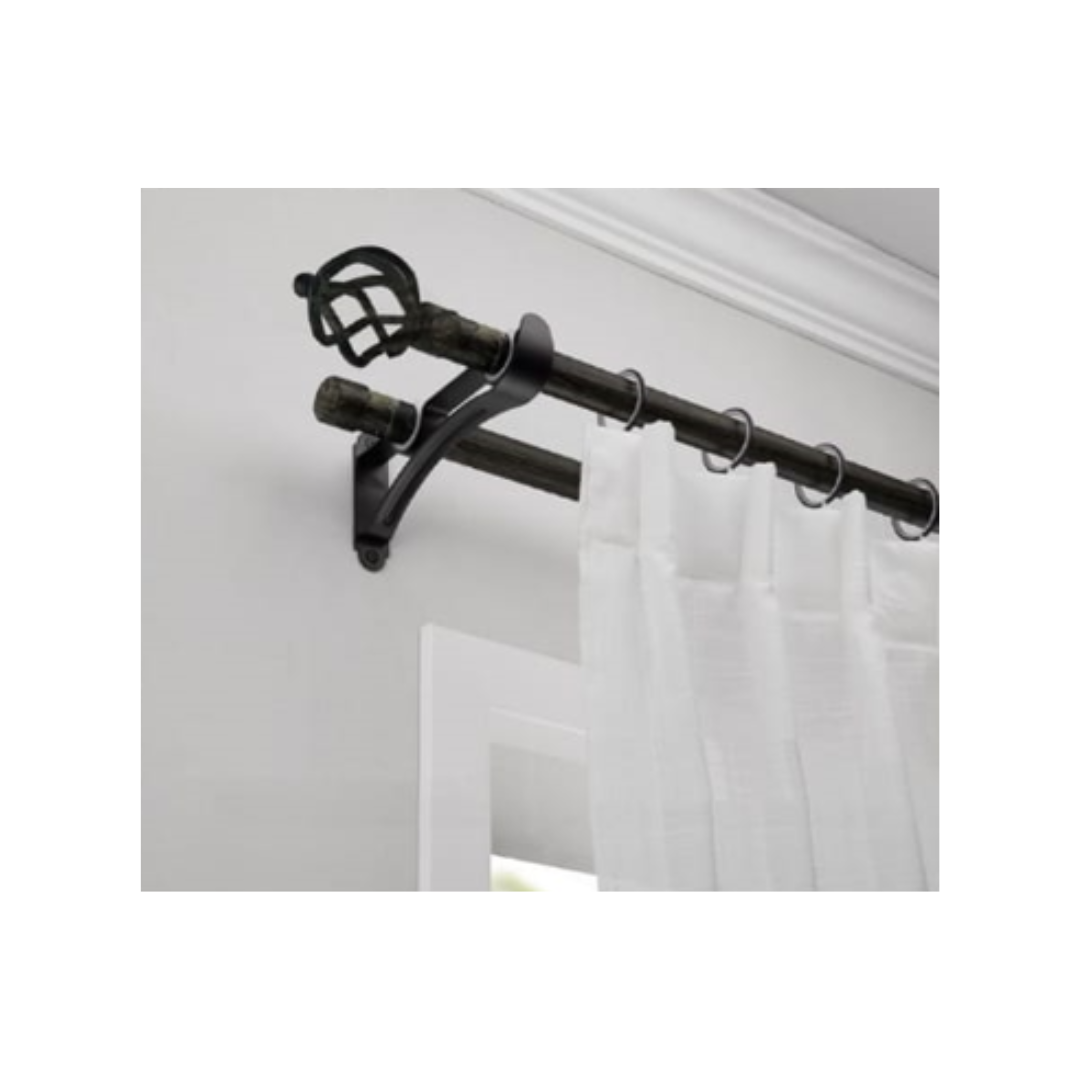 SET BARRA DE CORTINAS EXTENSIBLE 160-310 COLOR NEGRO - 2