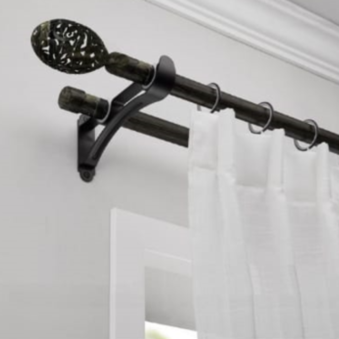SET BARRA DE CORTINAS EXTENSIBLE 160-310 COLOR NEGRO - 2