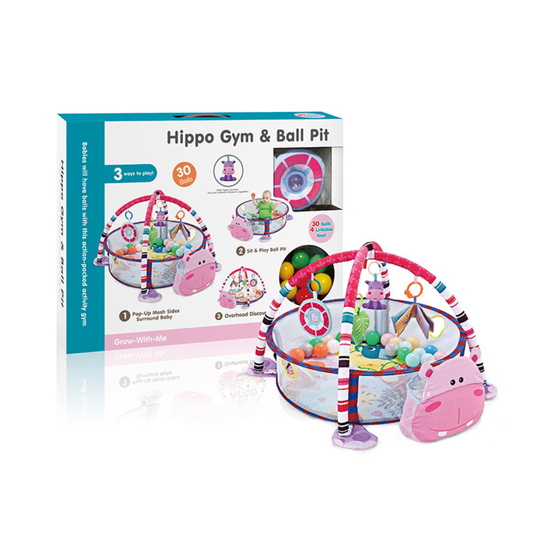GIMNASIO SAFE HOME CHILE CON PISCINA Y PELOTAS BEBÉ ROSADO - 1