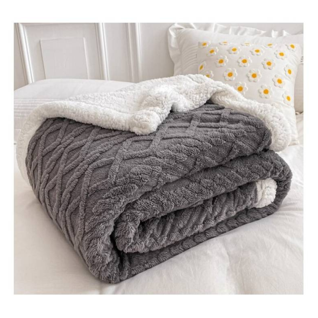 MANTA SAFE HOME CHILE POLAR SHERPA TERMICA 200 X 180 CM GRIS - 3