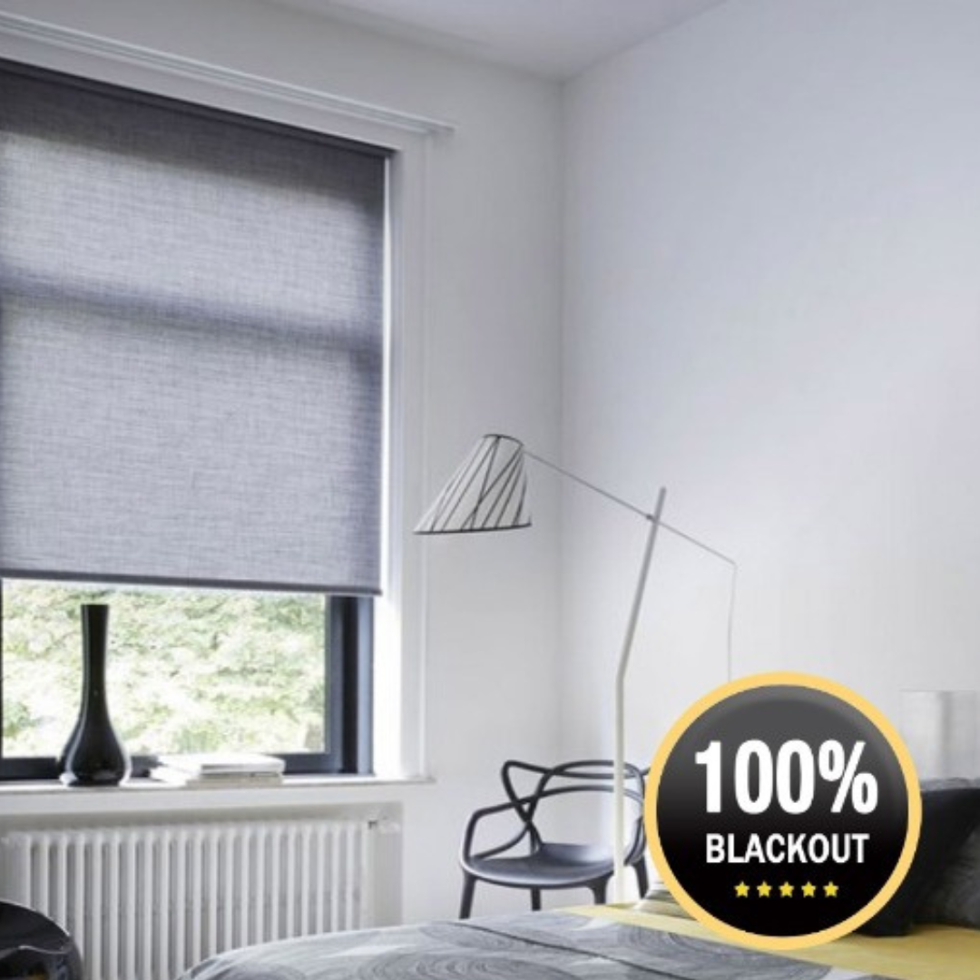 CORTINA ROLLER BLACKOUT GRIS 120X200 - 1