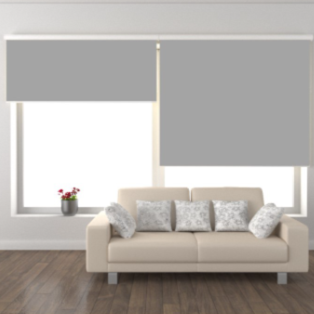 CORTINA ROLLER BLACKOUT 60X180 GRIS - 1