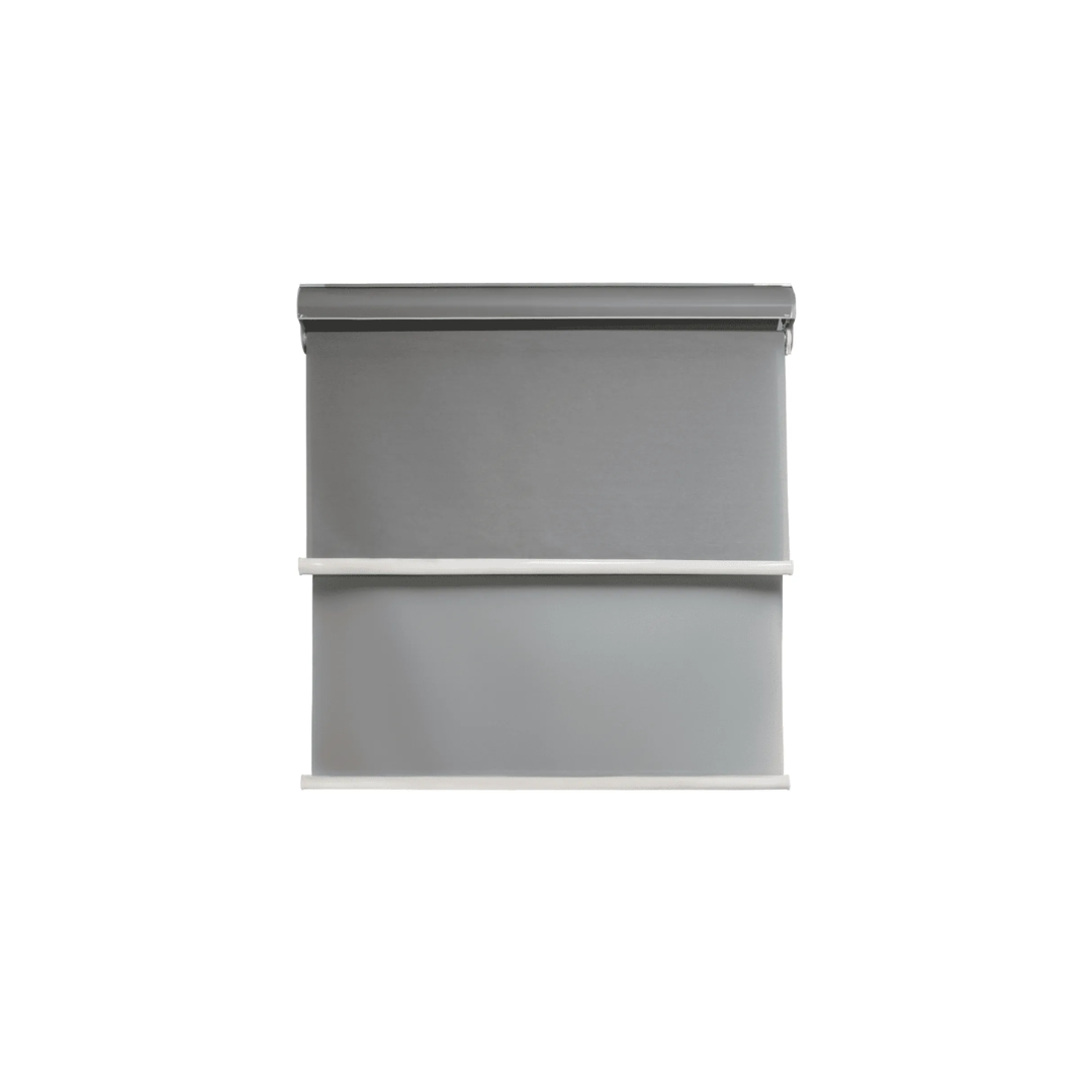 CORTINA ROLLER BLACKOUT DOBLE TELA 180X200 CON CENEFA GRIS - 1