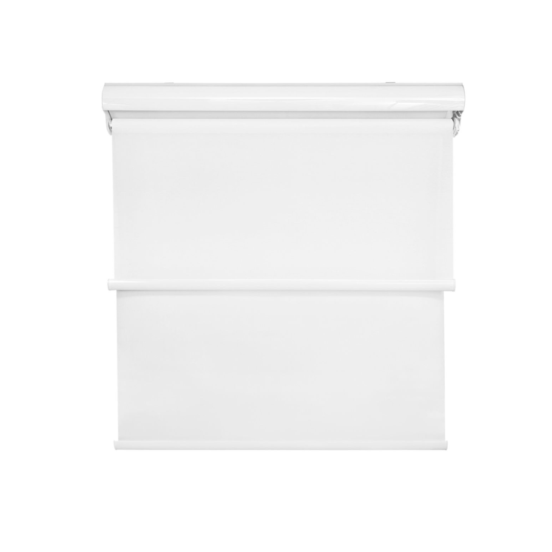 CORTINA ROLLER BLACKOUT DOBLE TELA 140X200 CON CENEFA BLANCO - 1