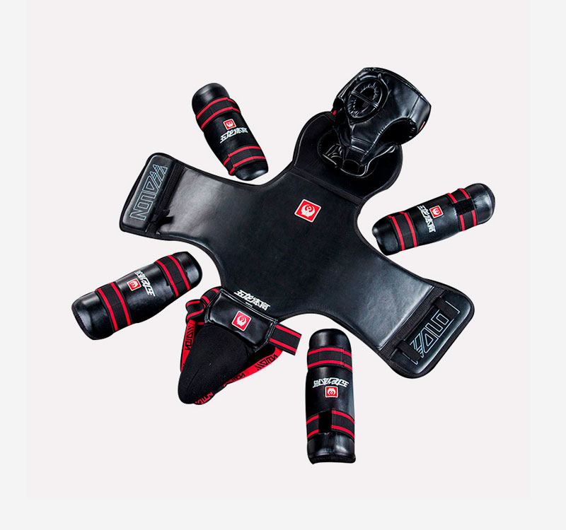 SET PROTECCION COMBATE ARTES MARCIALES 5 PIEZAS WOLON - 1