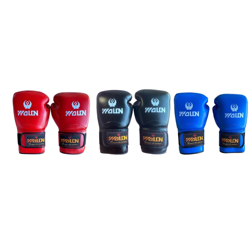 GUANTES BOX CUERO GYMHOME PREMIUM NATURAL WOLON - 1