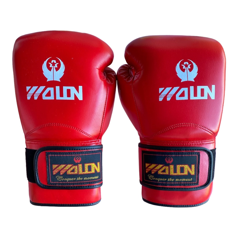 GUANTES BOX CUERO GYMHOME PREMIUM NATURAL WOLON - 2