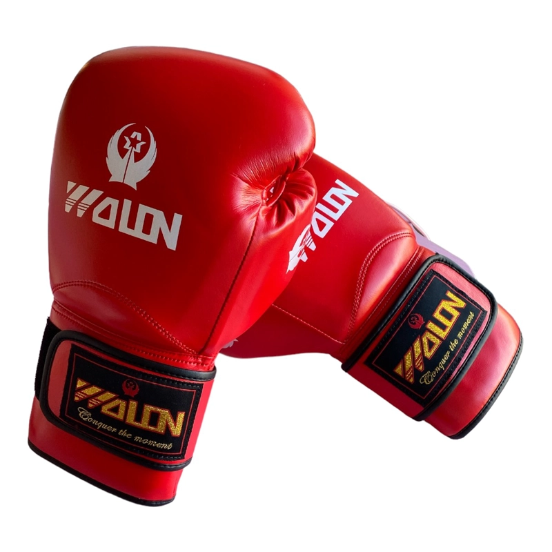 GUANTES BOX CUERO GYMHOME PREMIUM NATURAL WOLON - 3
