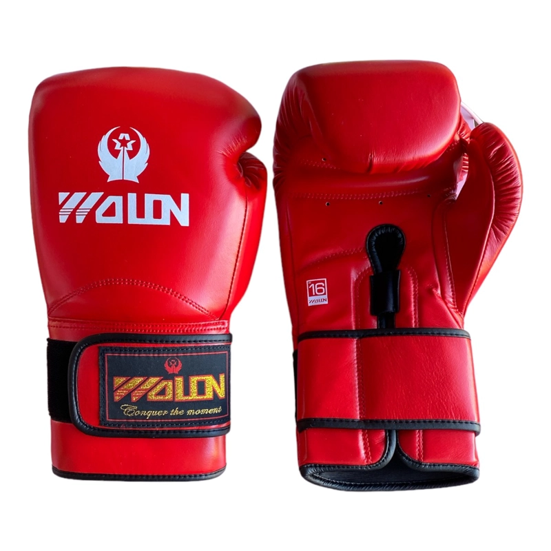 GUANTES BOX CUERO GYMHOME PREMIUM NATURAL WOLON - 4