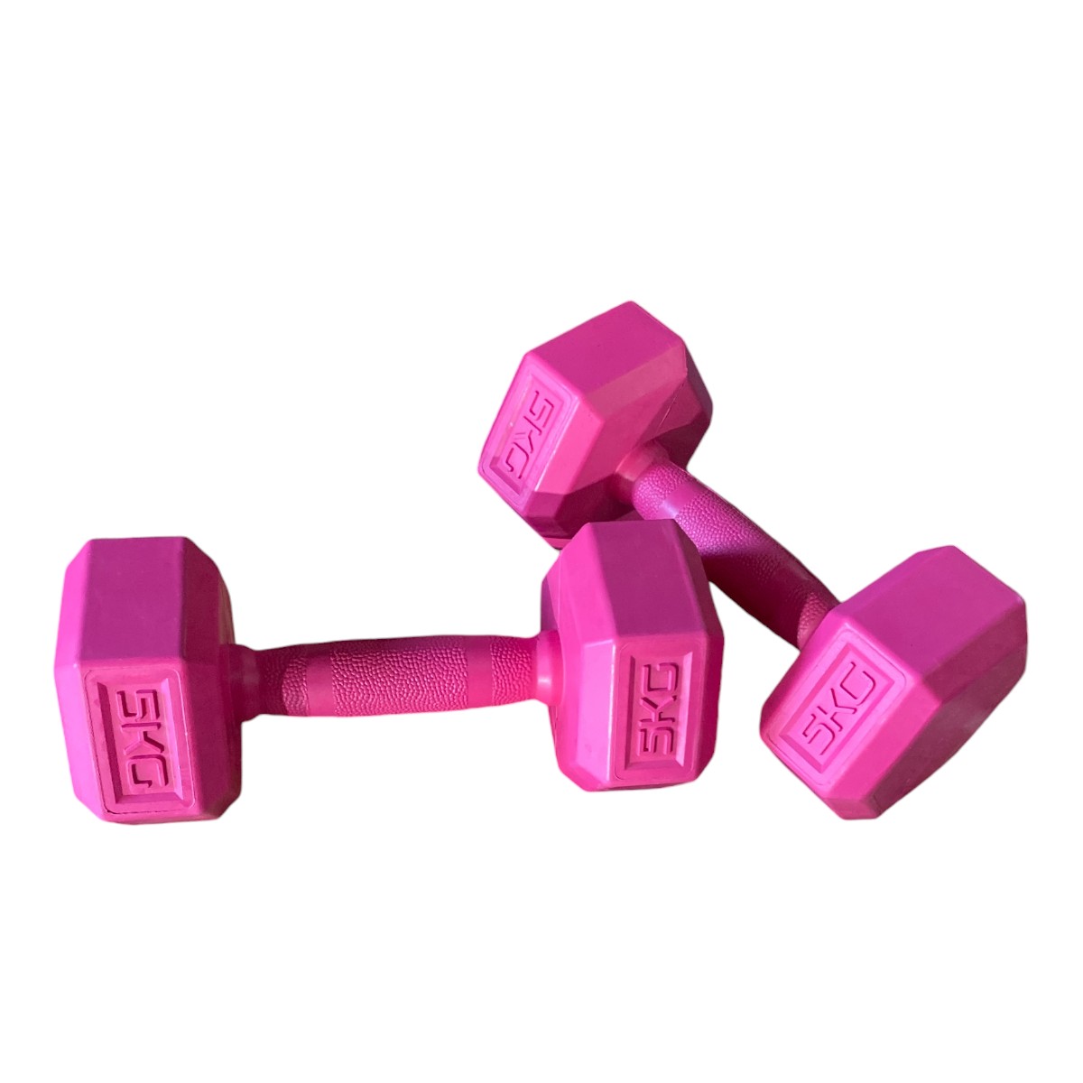MANCUERNA GYMHOME PINK ACERO 5 KG HEXAGONAL RECUBIERTA DE GOMA PAR - 2