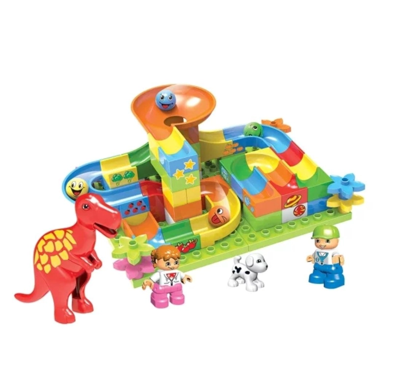 BLOQUES DIDACTICOS MARAVILLAS VALDIVIA MULTICOLOR TOBOGAN COMPATIBLE CON LEGO DUPLO 72 PCS - 4