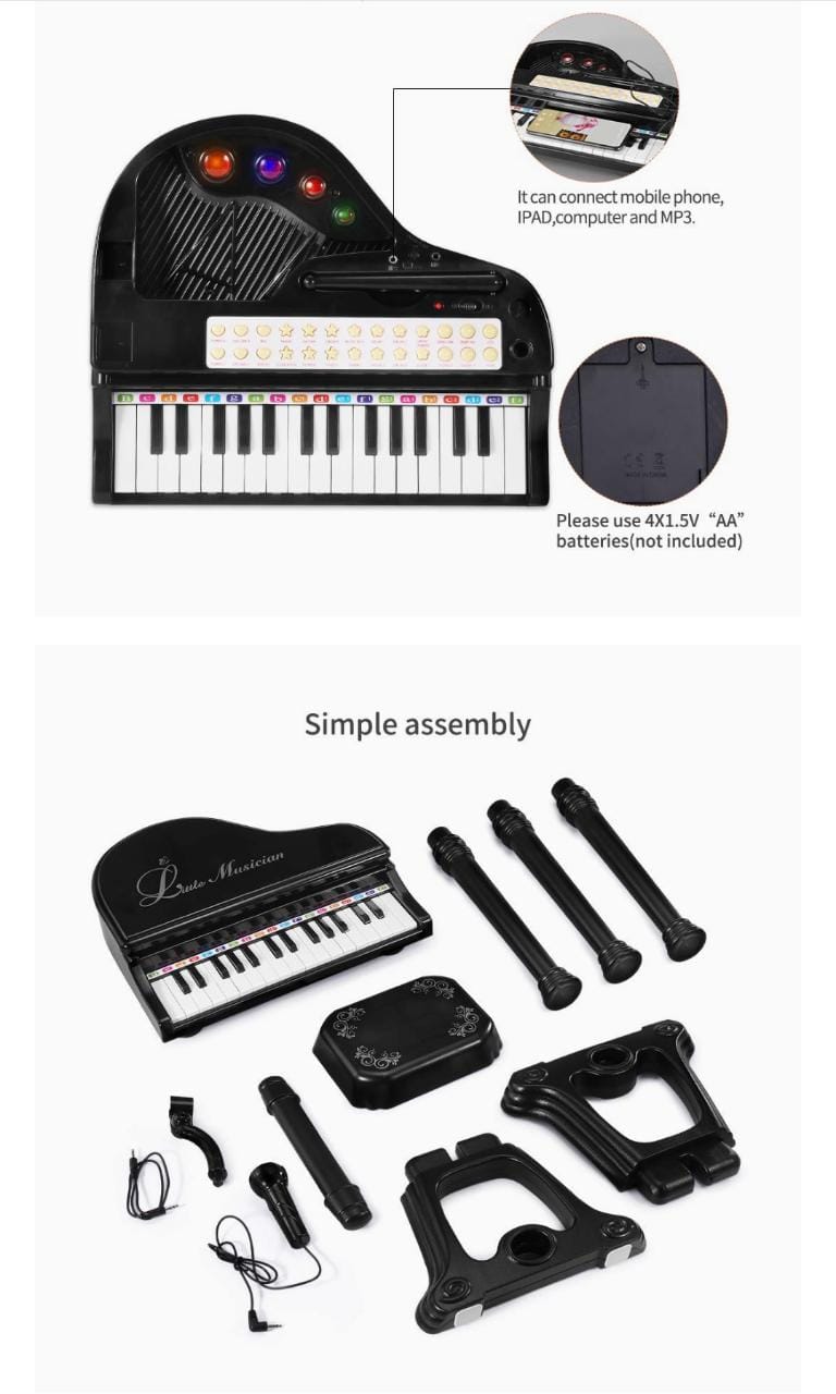 PIANO BAOLI, TECLADO DE NIÑOS 31 TECLAS, MICROFONO - 3