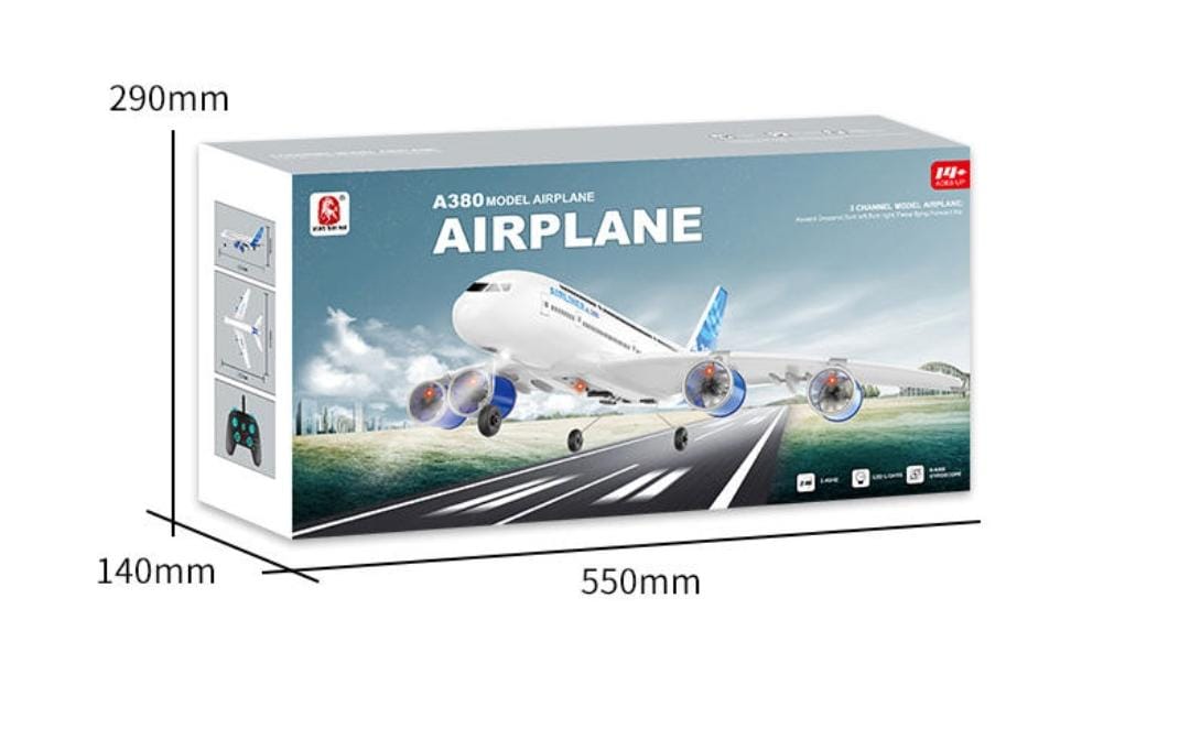 AVION AEROPLANO CONTROL REMOTO, MODELO A 380, 2,4 GHZ - 2