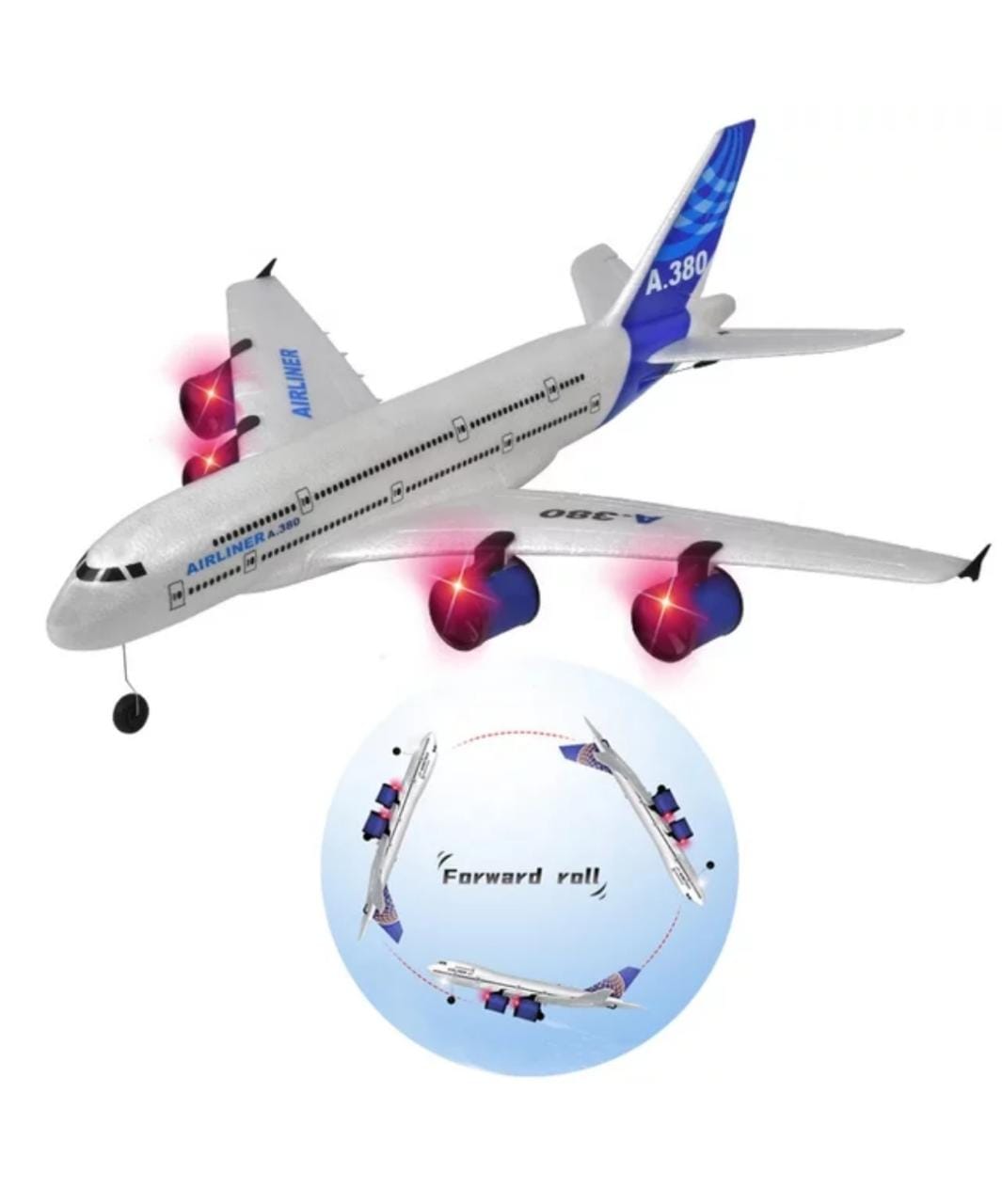 AVION AEROPLANO CONTROL REMOTO, MODELO A 380, 2,4 GHZ - 7