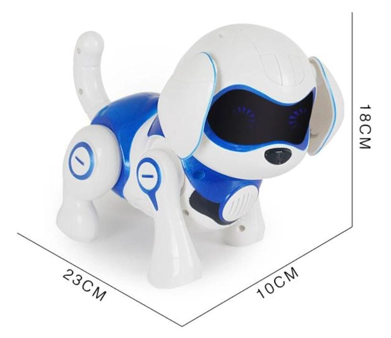 PERRO ROBOT DE JUGUETE MUSICAL CON OJOS LED INTELIGENTE AZUL - 2