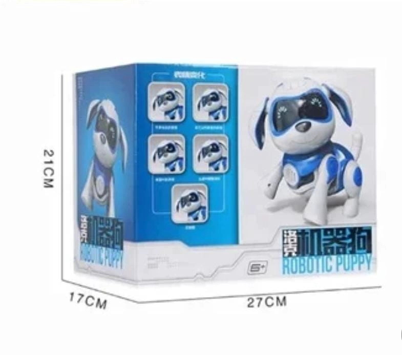 PERRO ROBOT DE JUGUETE MUSICAL CON OJOS LED INTELIGENTE AZUL - 3