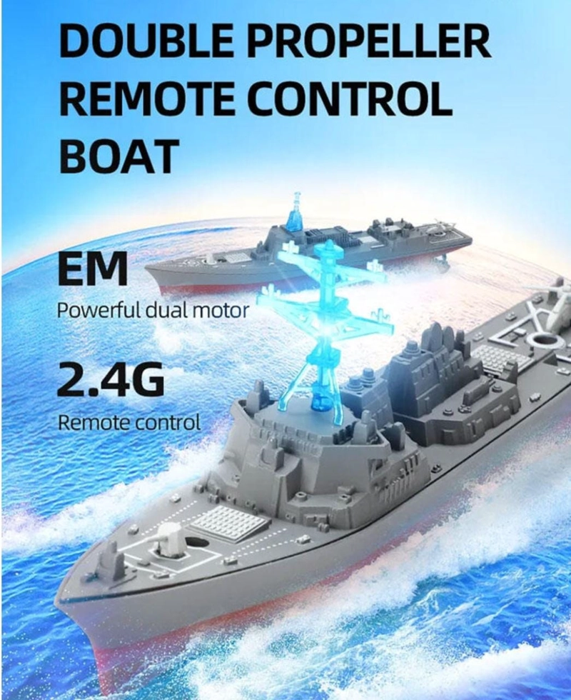 LANCHA CONTROL REMOTO, MINI BUQUE 2,4 G - 9