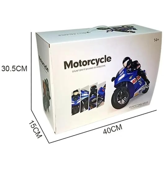 MOTOCICLETA DE JUGUETE MOTO CONTROL REMOTO 2.4 GHZ AZUL - 6