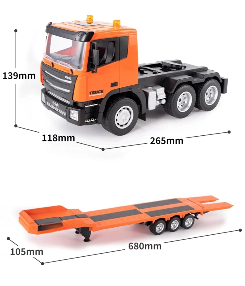 RETROEXCAVADORA Y CAMION CONTROL REMOTO BATERIA RECARGABLE 2.4 GHZ - 3