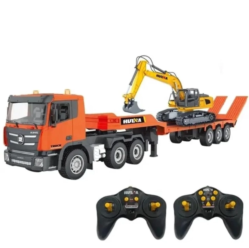 RETROEXCAVADORA Y CAMION CONTROL REMOTO BATERIA RECARGABLE 2.4 GHZ - 8