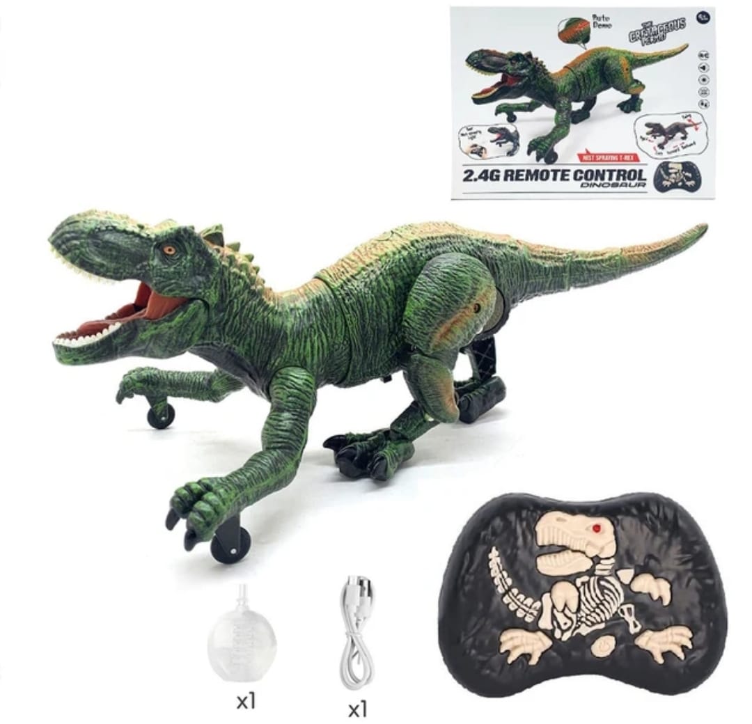 DINOSAURIO MARAVILLAS VALDIVIA CONTROL REMOTO 2.4 GHZ GRAN T-REX RECARGABLE VAPOR - 5