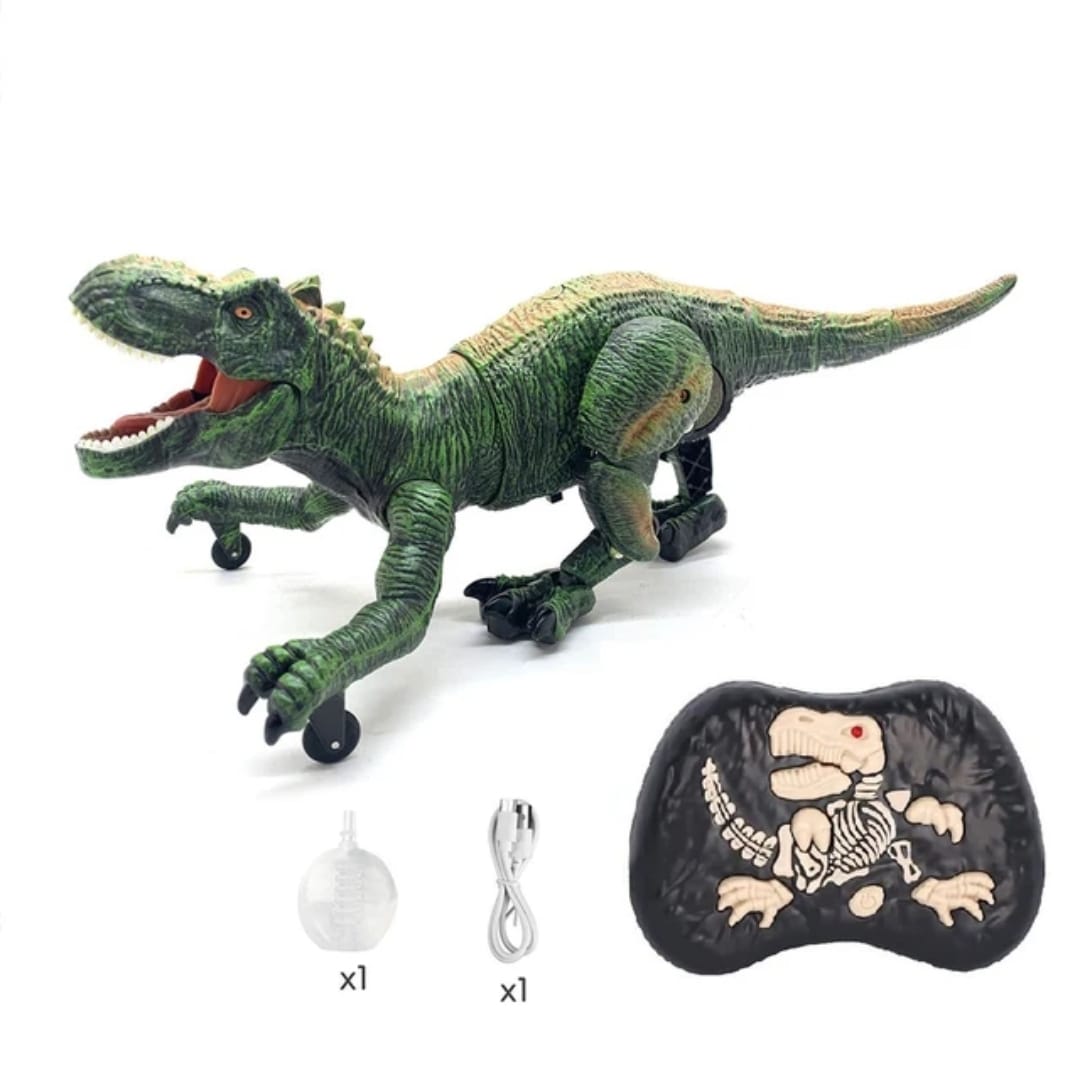 DINOSAURIO MARAVILLAS VALDIVIA CONTROL REMOTO 2.4 GHZ GRAN T-REX RECARGABLE VAPOR - 6