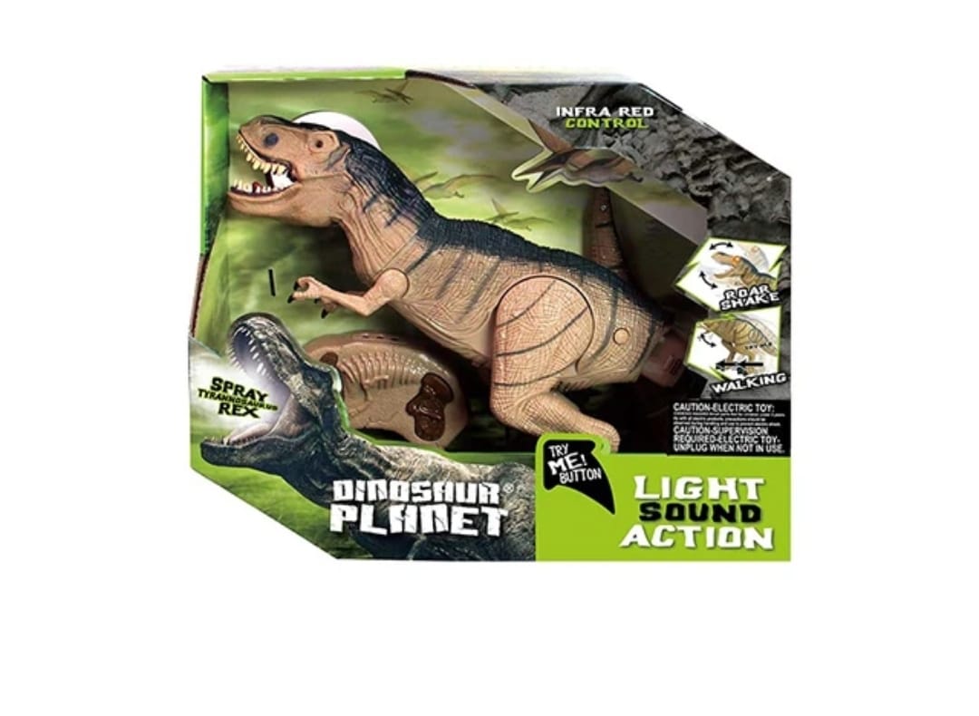 DINOSAURIO MARAVILLAS VALDIVIA CONTROL REMOTO GRAN TIRANOSAURIO REX LUZ VAPOR - 1