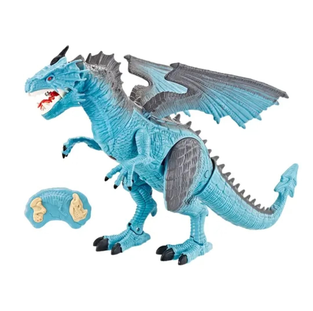 DINOSAURIO MARAVILLAS VALDIVIA CONTROL REMOTO GRAN DRAGON LUZ VAPOR SONIDO - 1