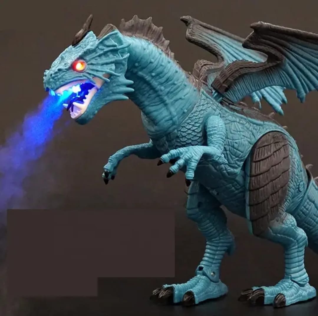 DINOSAURIO MARAVILLAS VALDIVIA CONTROL REMOTO GRAN DRAGON LUZ VAPOR SONIDO - 3