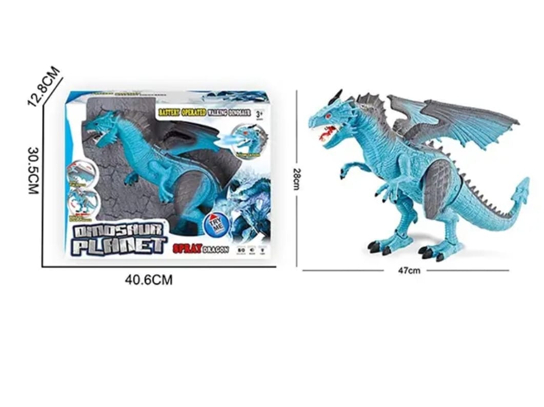 DINOSAURIO MARAVILLAS VALDIVIA CONTROL REMOTO GRAN DRAGON LUZ VAPOR SONIDO - 4