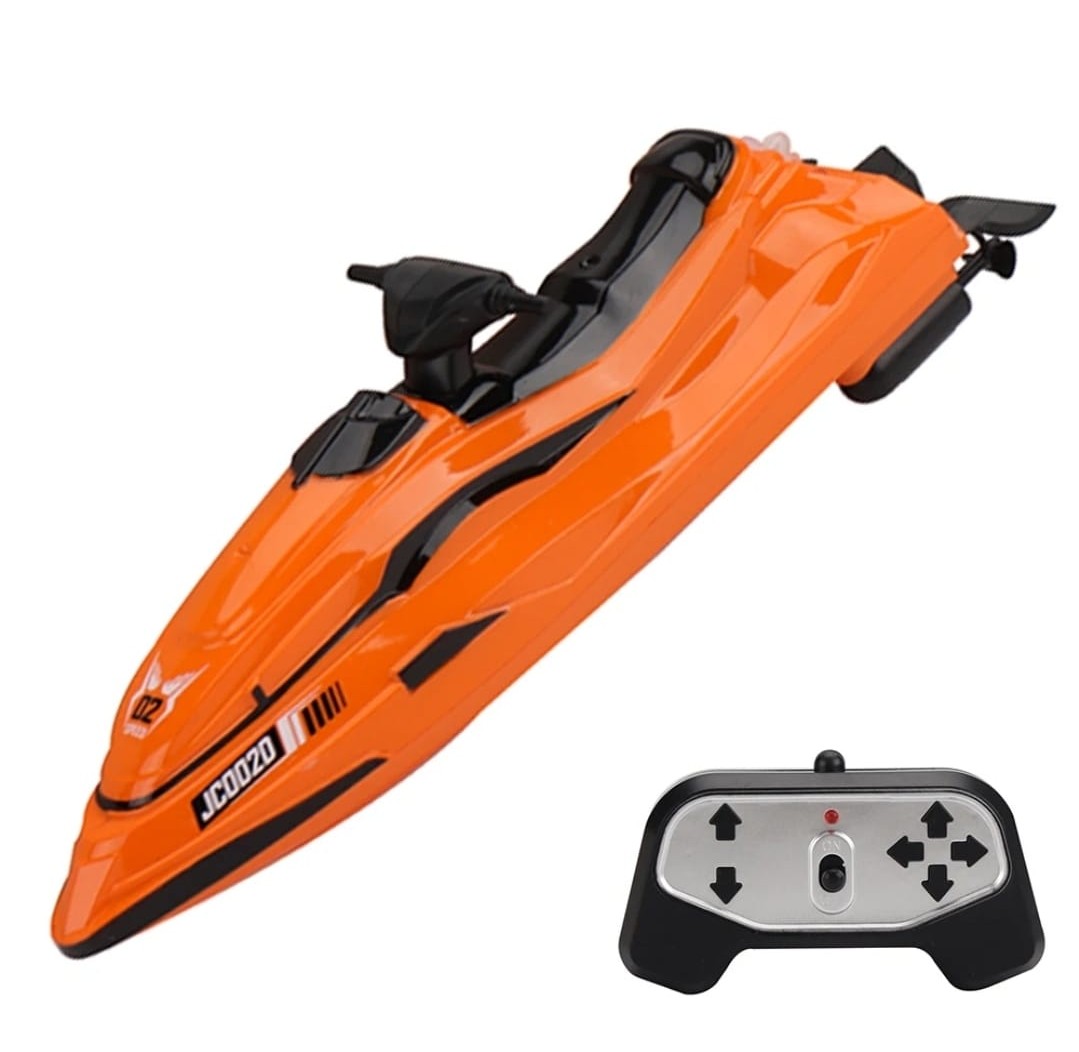 LANCHA CONTROL REMOTO MINI MOTO DE AGUA 2,4 BATERIA NARANJA - 1