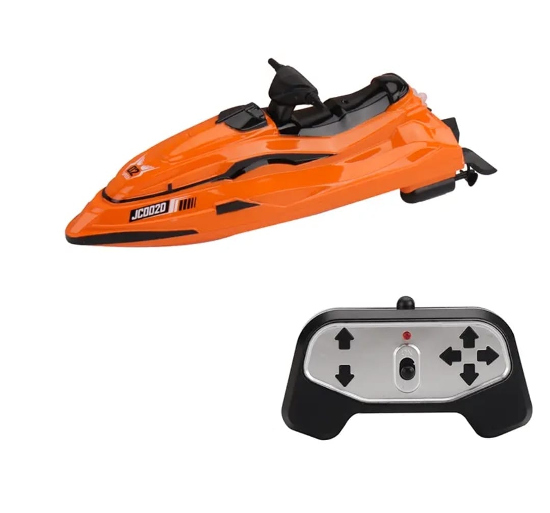LANCHA CONTROL REMOTO MINI MOTO DE AGUA 2,4 BATERIA NARANJA - 2