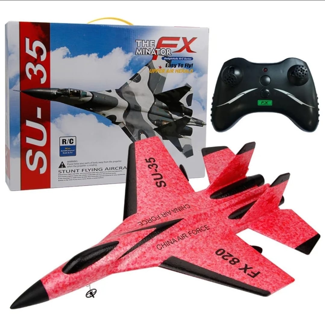 AVION AEROPLANO CONTROL REMOTO THE MINETOR FX SU-35 2.4G 2CH ROJO - 7