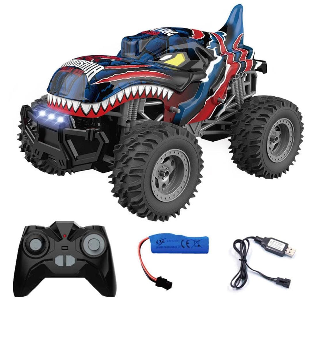 AUTO GRAN DINOSAURIO CONTROL REMOTO 2,4 GHZ  1:14, LUCES AZUL - 1