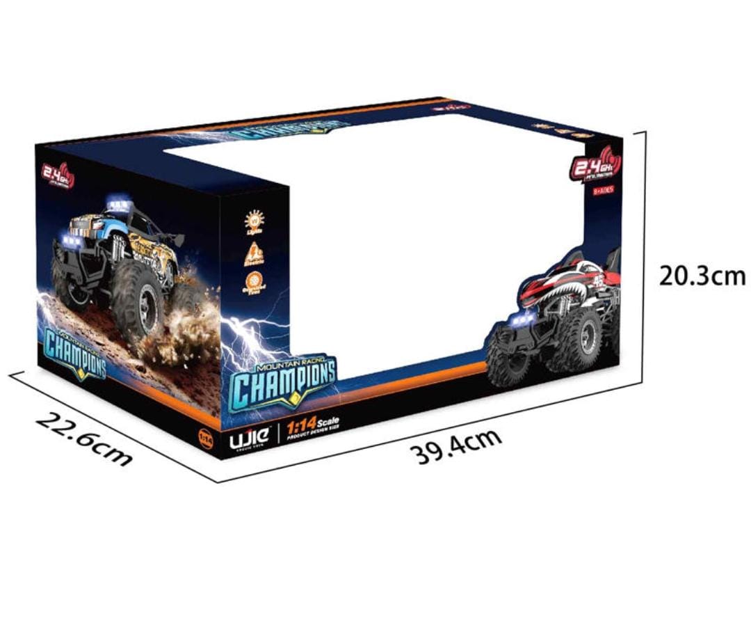AUTO GRAN DINOSAURIO CONTROL REMOTO 2,4 GHZ  1:14, LUCES AZUL - 5
