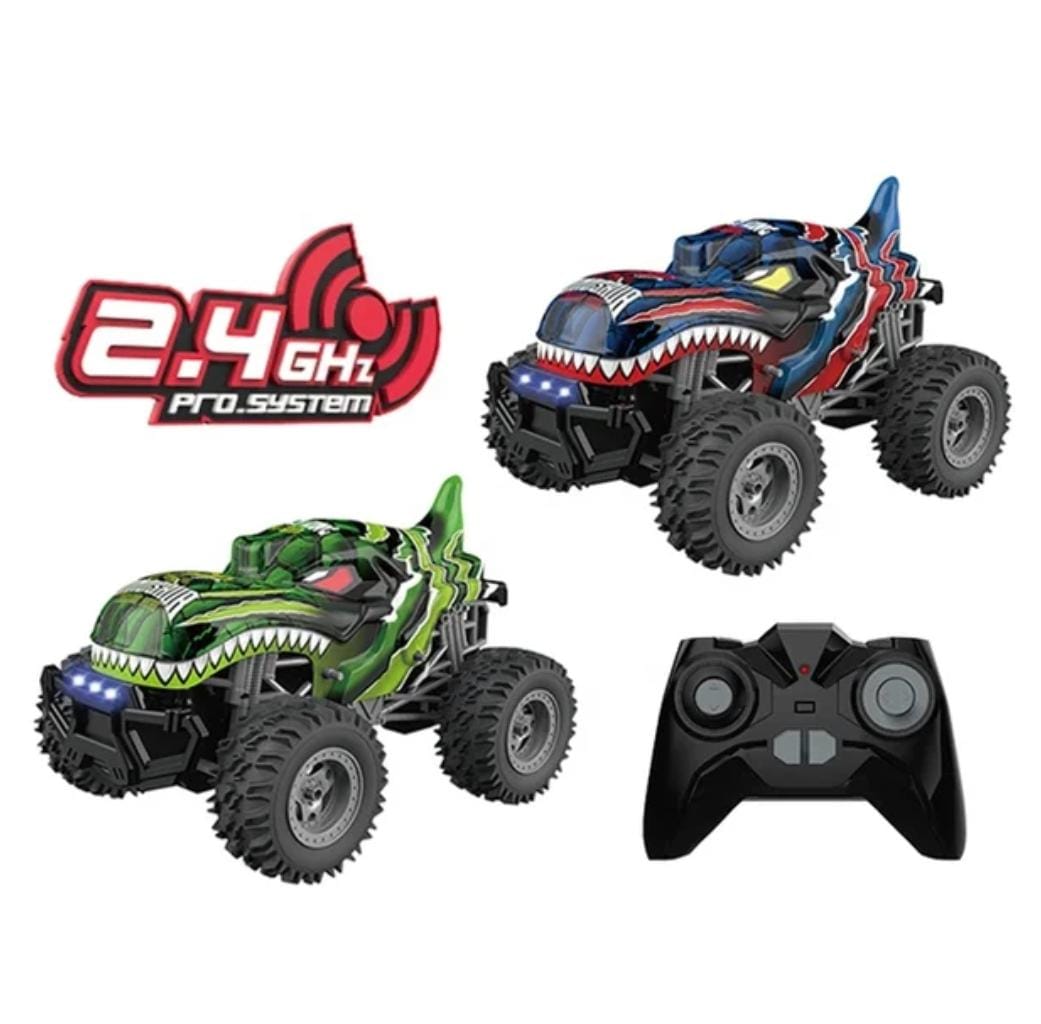 AUTO GRAN DINOSAURIO CONTROL REMOTO 2,4 GHZ  1:14, LUCES AZUL - 9