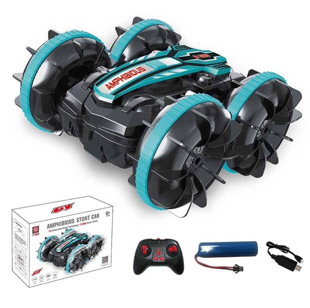 AUTO ANFIBIO 4X4 ACROBATA B500 24GHZ 116 DOBLE CARA VERDE - 2